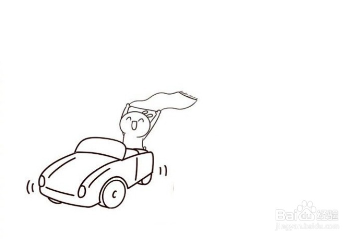 如何画卡通版汽车