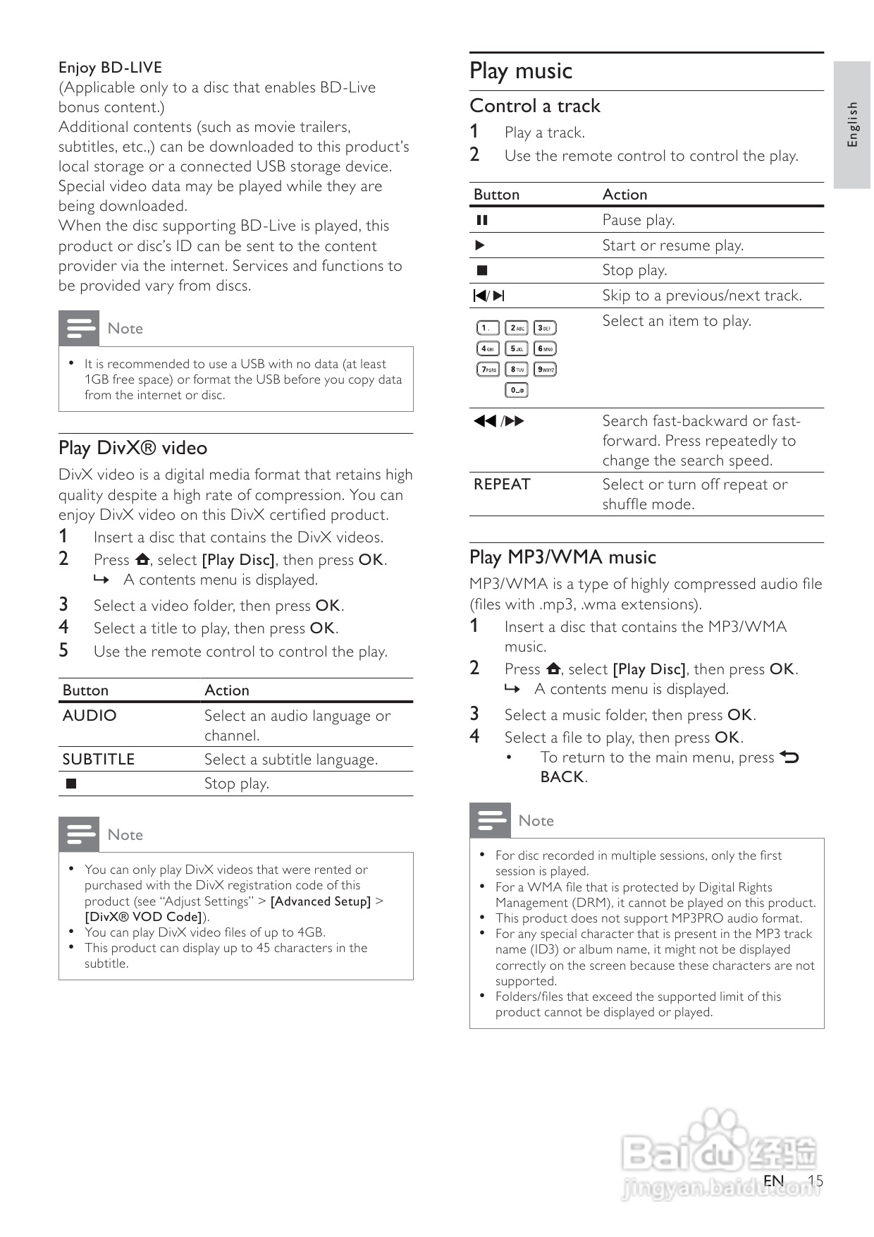 飞利浦BDP3008/98蓝光光盘播放机使用说明书:[1]
