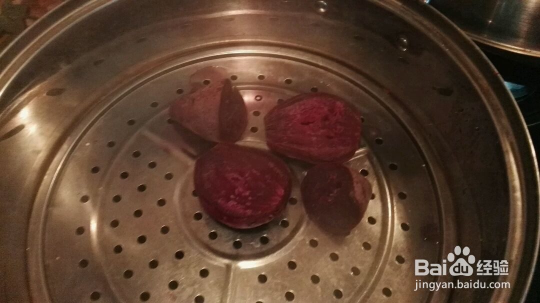 紫薯芝麻饼的做法