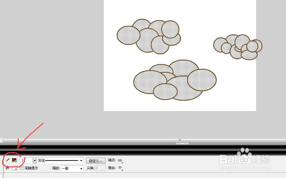 如何快速用Flash绘制云朵