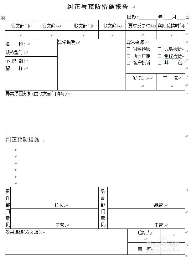 品质异常处理工作指引