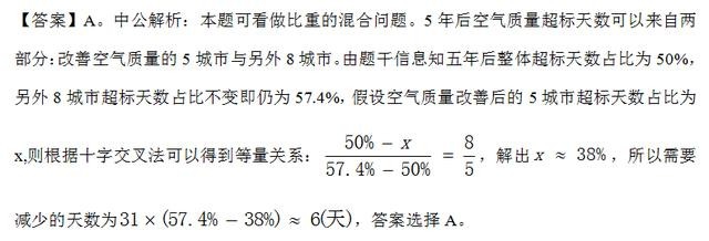 湖南公务员考试十字交叉法的具体应用