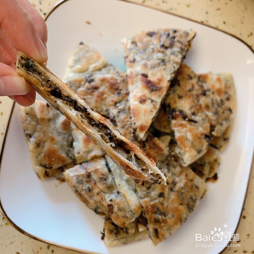 新手简单做梅干菜葱油饼