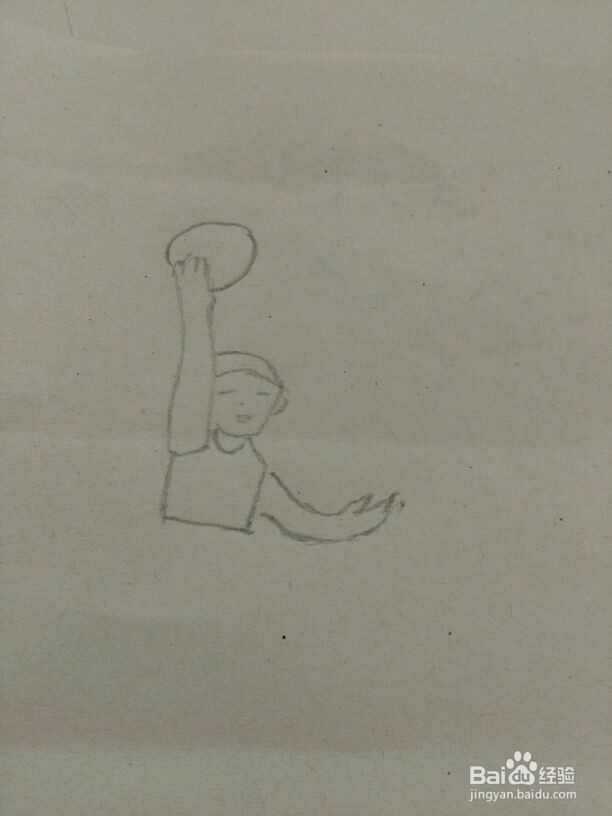 体育项目简笔画——投篮