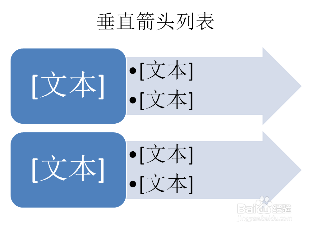 PPT如何创建垂直箭头列表SMARTART图形