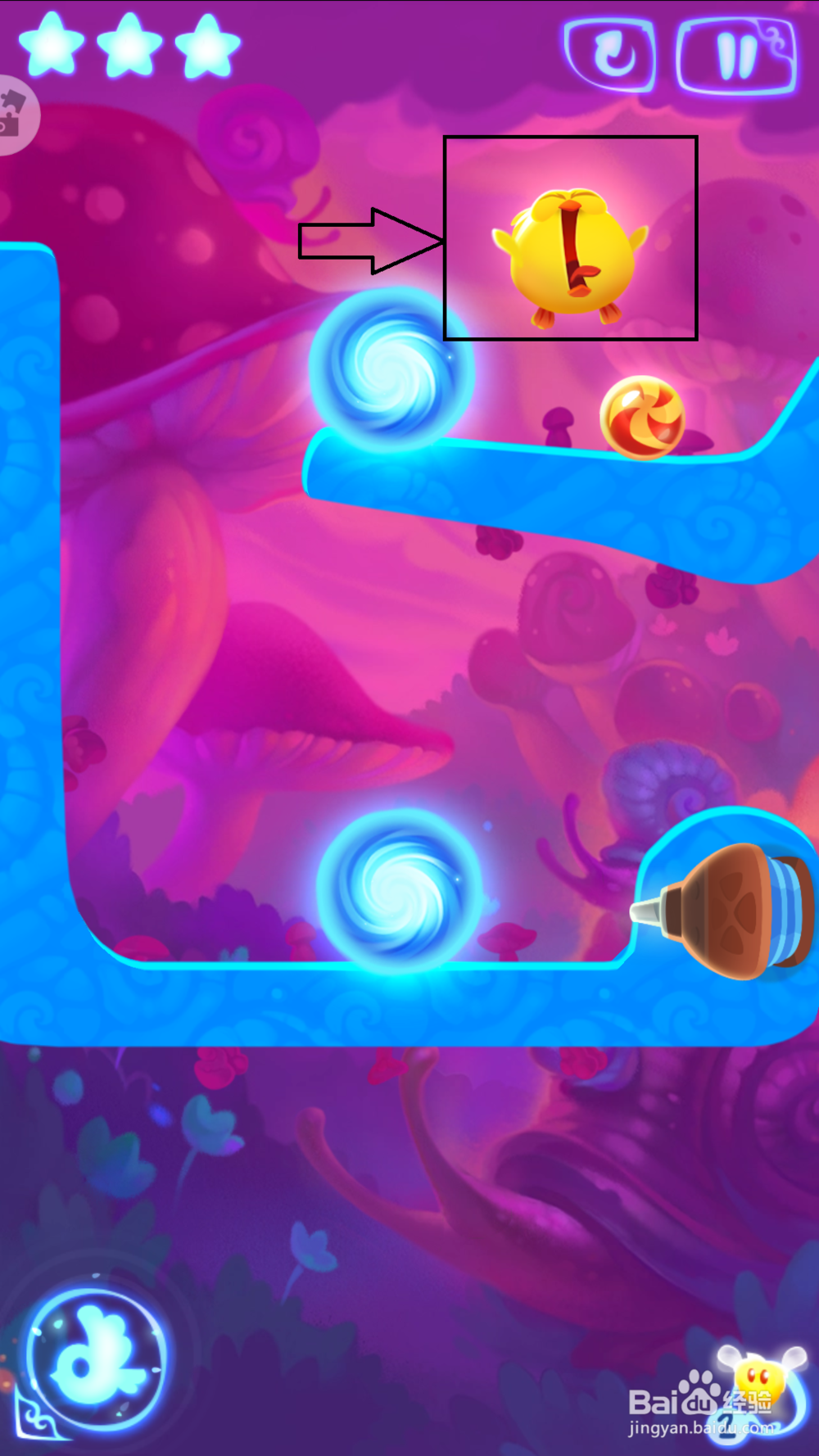 割绳子魔法蘑菇乐园第九关攻略