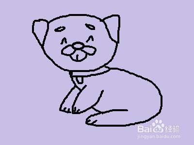 简笔画系列之怎样画中华田园犬 百度经验