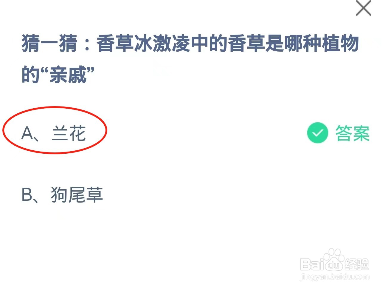 蚂蚁庄园2024.8.30:香草冰激凌中的香草
