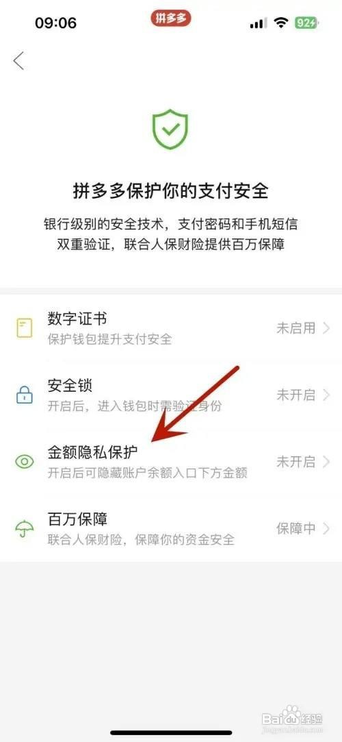 拼多多APP怎么给多多钱包进行金额隐私保护