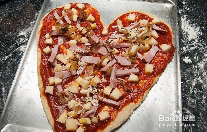如何做心形比萨