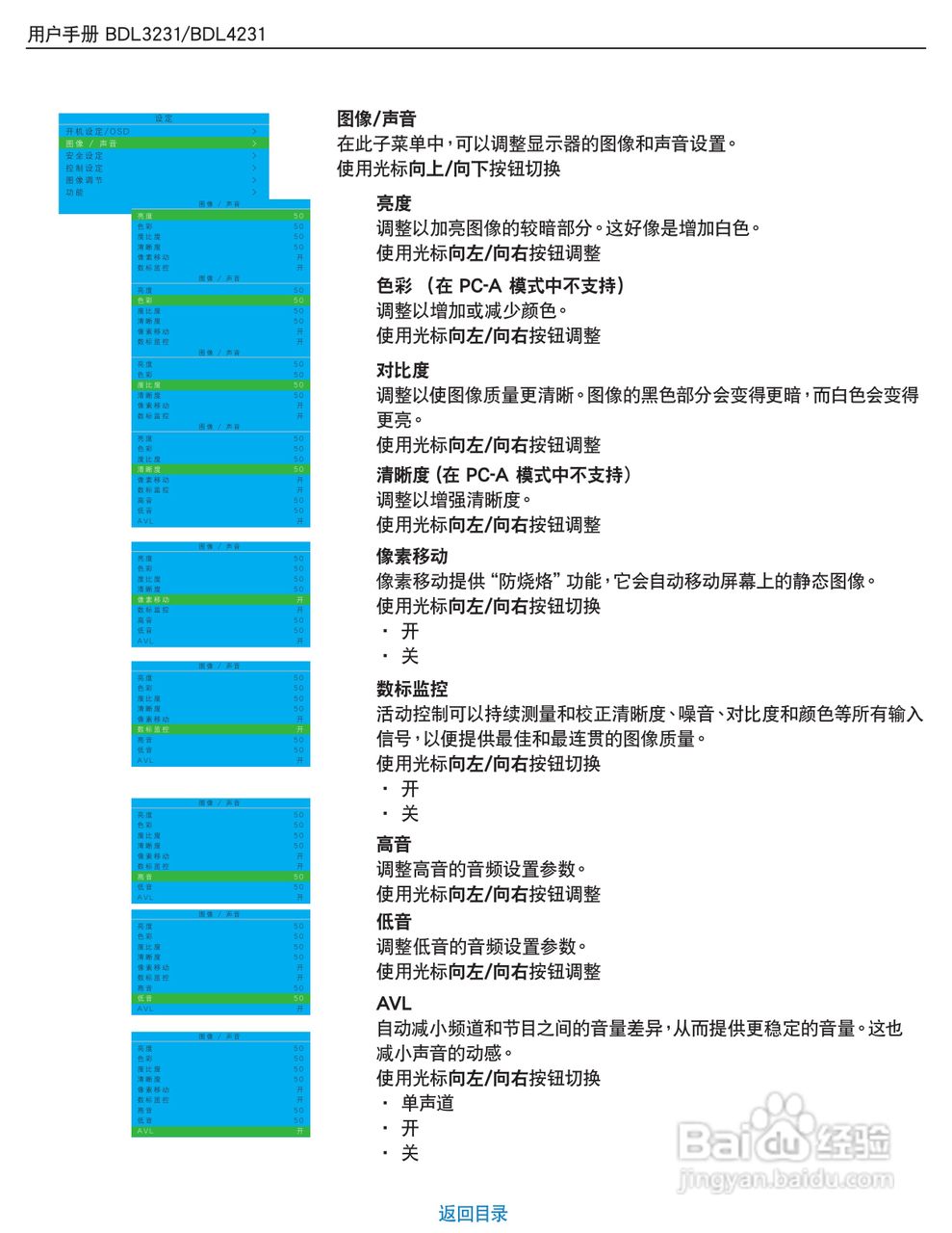 飞利浦BDL4231C/00液晶显示器使用说明书:[3]