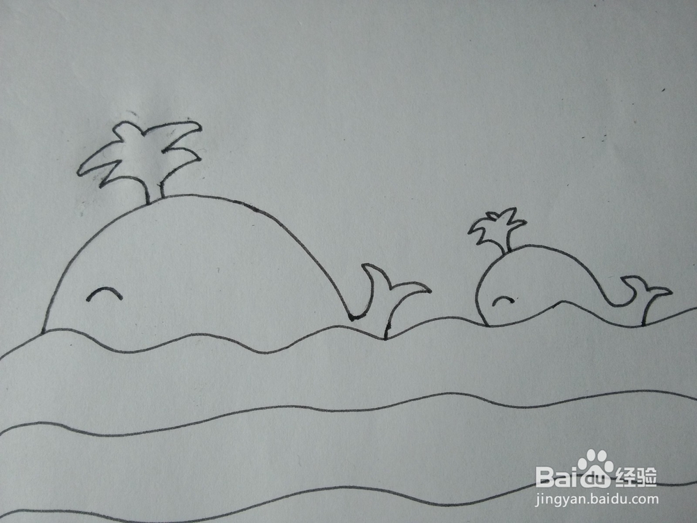 简笔画——怎么画鲸鱼