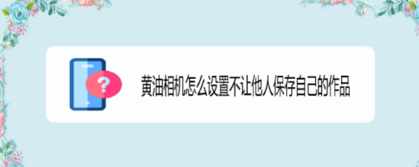 黄油相机怎么设置不让他人保存自己的作品