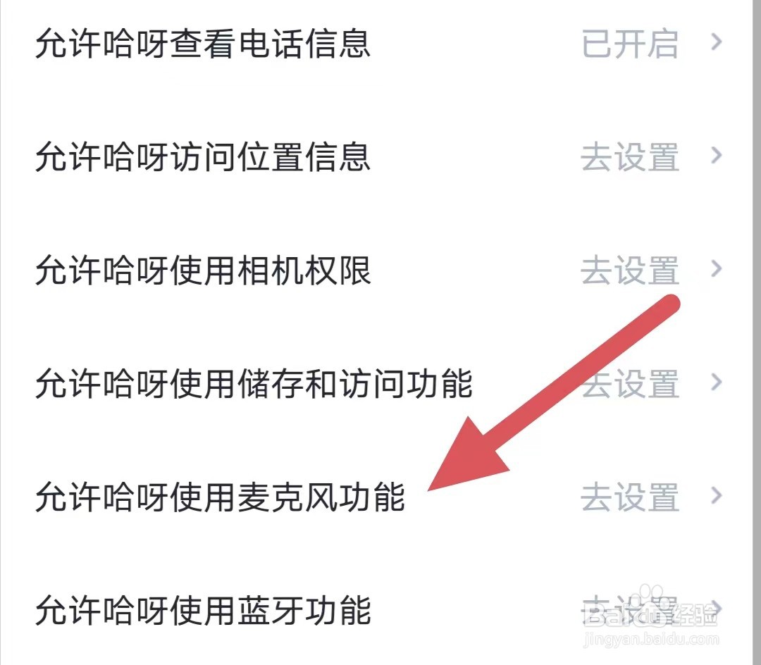 哈呀如何查看允许哈呀使用麦克风功能