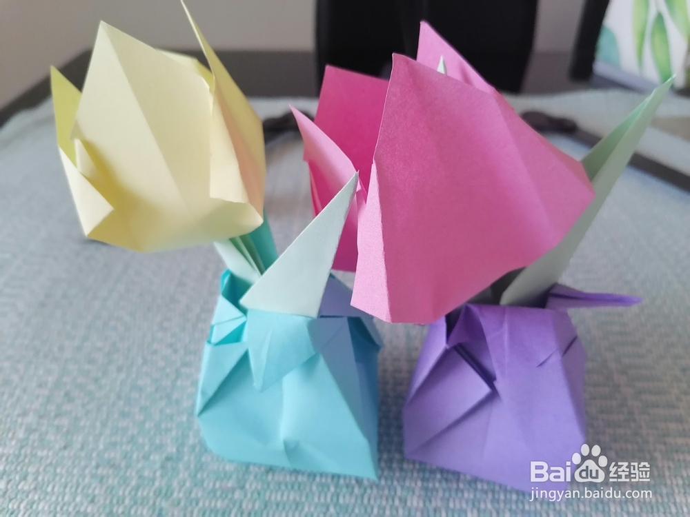 郁金香、花瓶手工