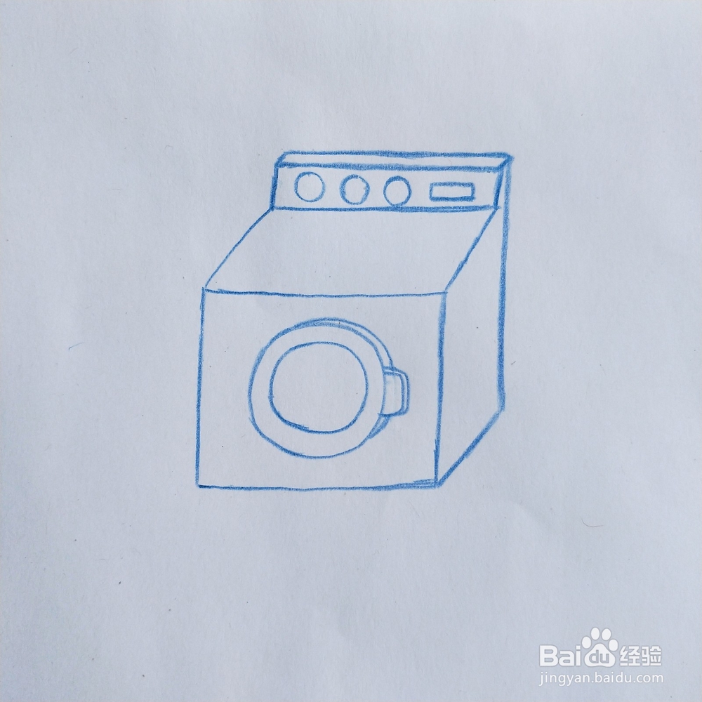 怎么画洗衣机的简笔画