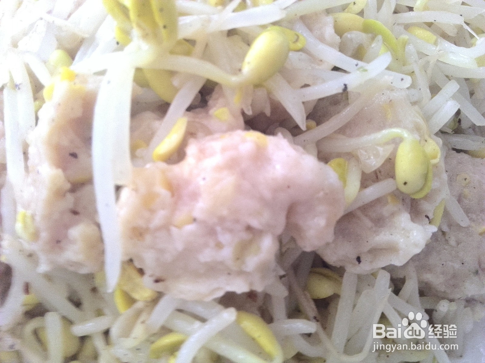 豆芽炒肉饼片