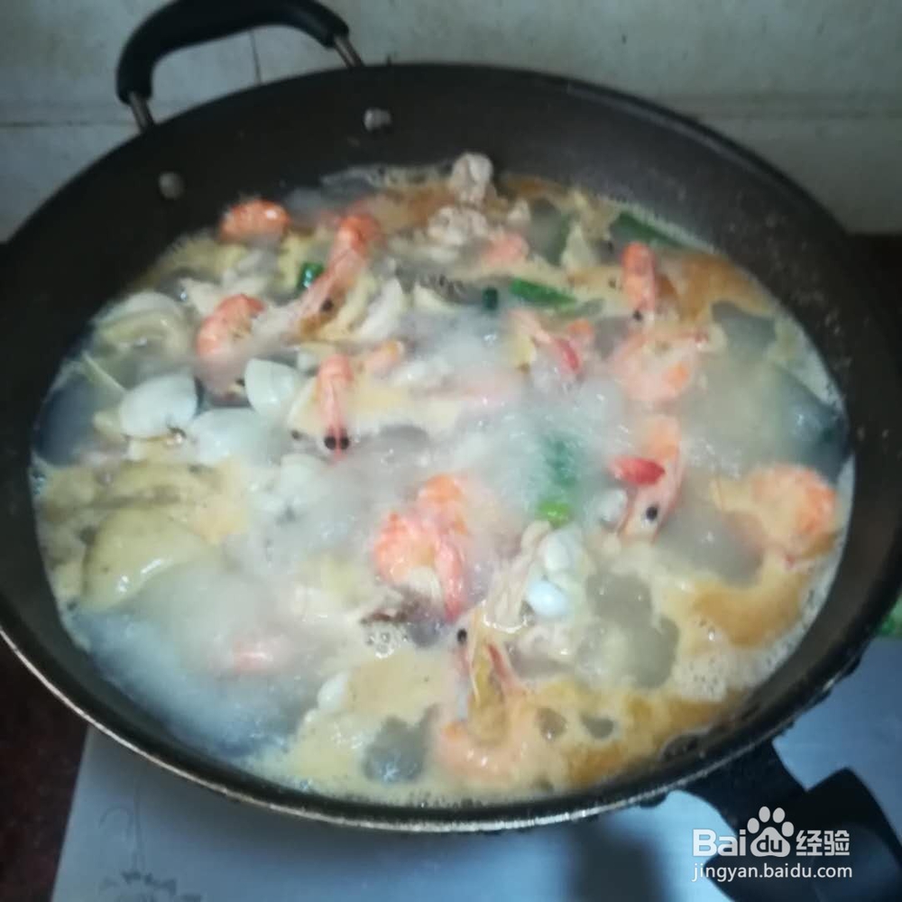 鸡煲海鲜(蟹)的做法(汤超级甜)