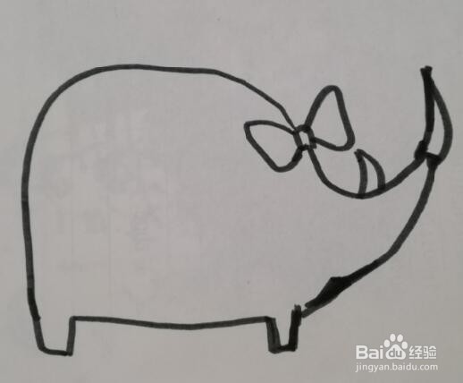 小犀牛的画法 小犀牛的简笔画