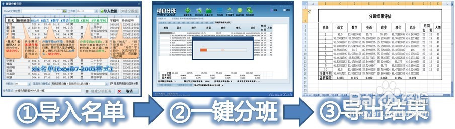 使用自动分班软件一分钟快速均衡分班经验