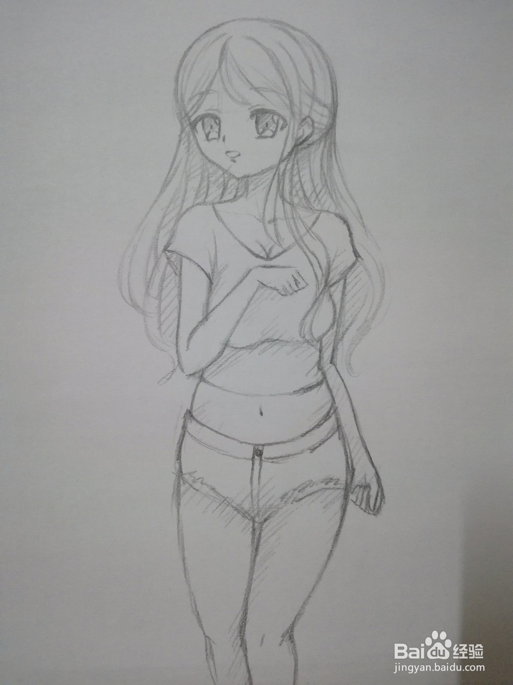 夏日清凉性感露脐装动漫人物绘画自学教程