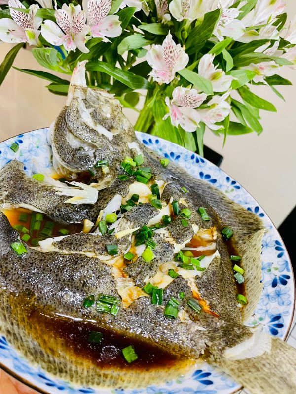 清蒸葱油多宝鱼