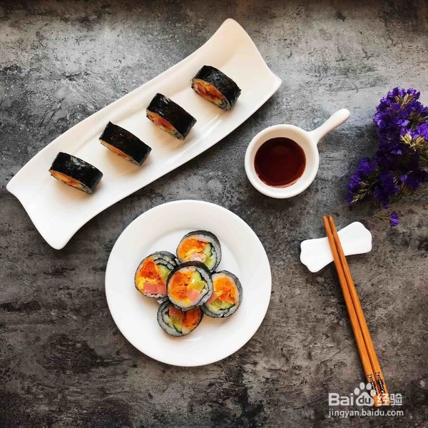 肉松蛋黄寿司做法