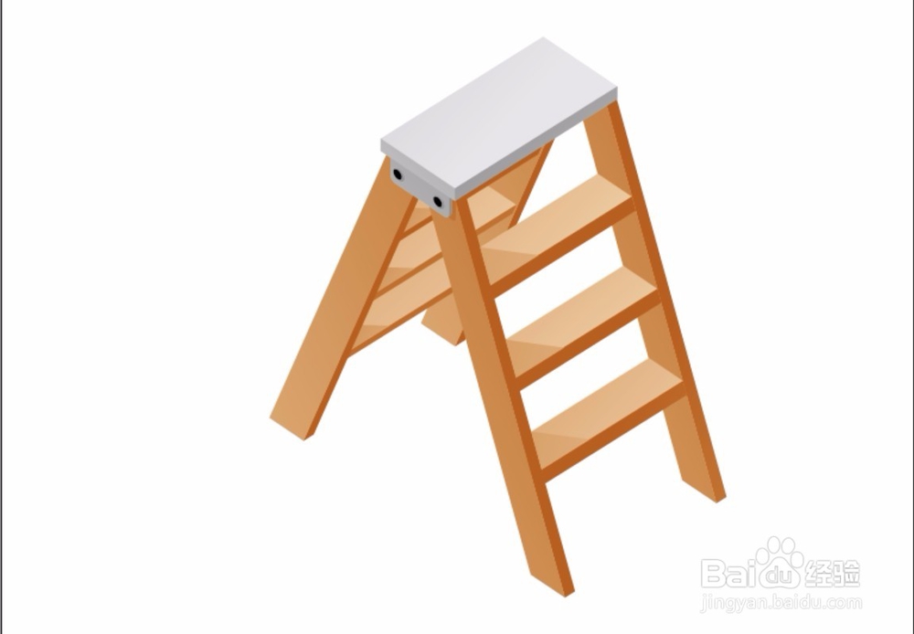 木头人字梯图片设计