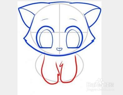 小猫咪简笔画绘制过程