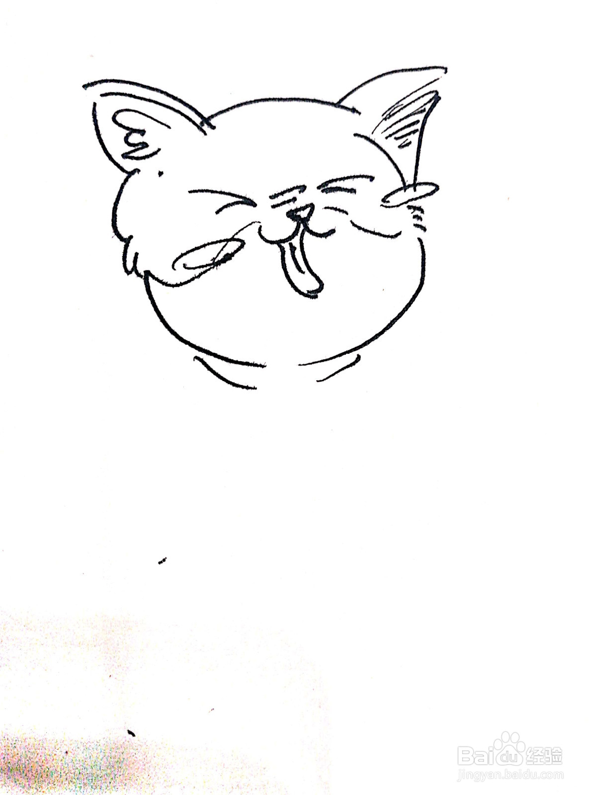 微笑的宠物狗线描画怎么画