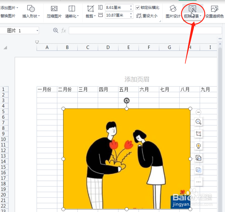 WPS表格怎么给图片换背景