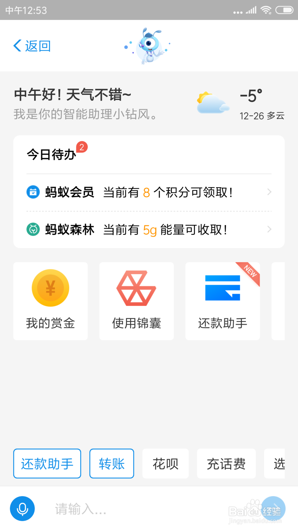 支付宝中的智能助理在哪