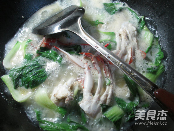 青菜螃蟹煮粉丝