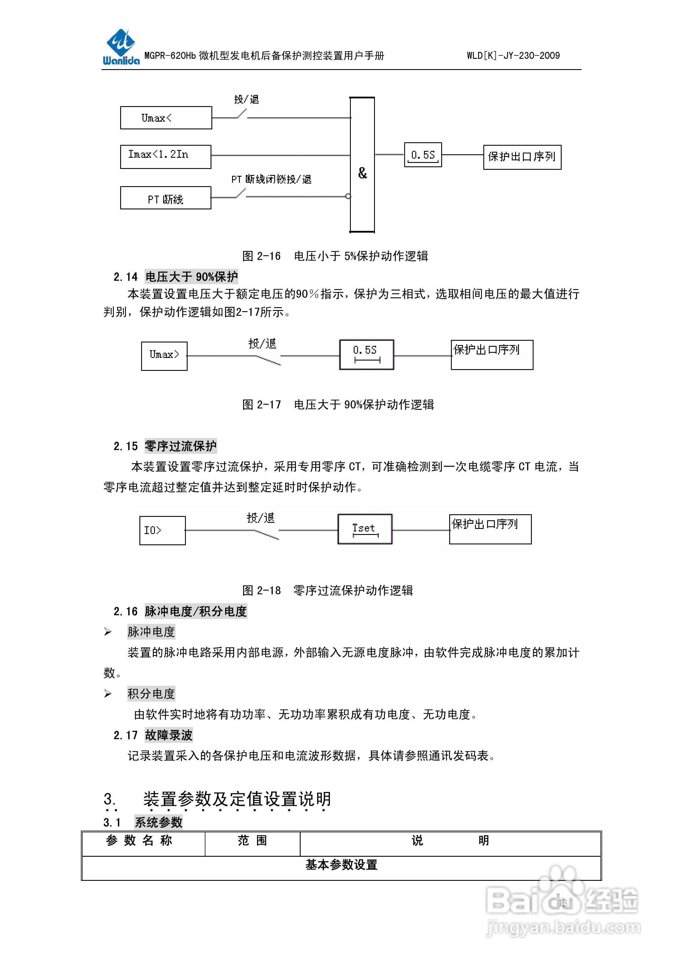 MGPR-620Hb微机型发电机后备保护测控装置用户手册:[2]