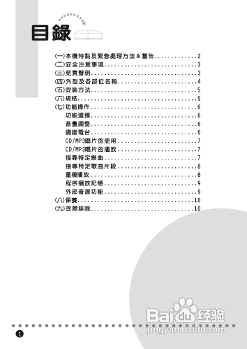 旺德电通PRC-CM07手提CD/MP3音响说明书