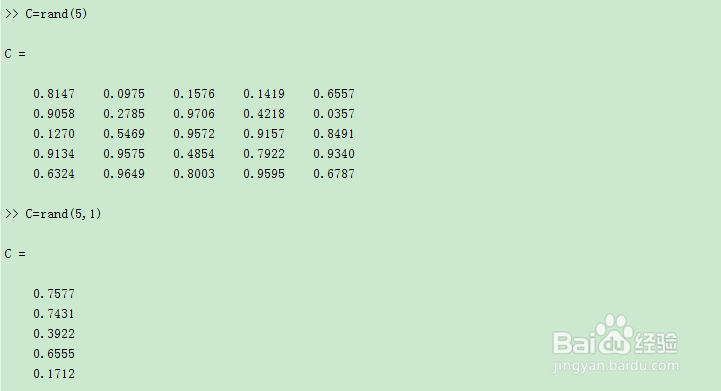 MATLAB特殊矩阵表示法eye、zeros、rand、ones