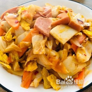 食补养生辣白菜炒年糕