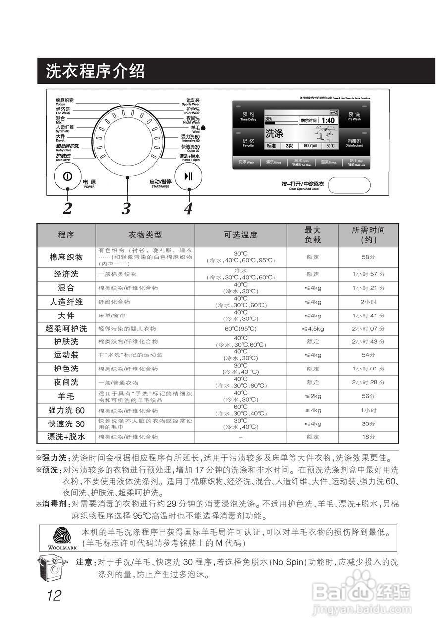 LG WD-A1228AD洗衣机使用说明书:[2]