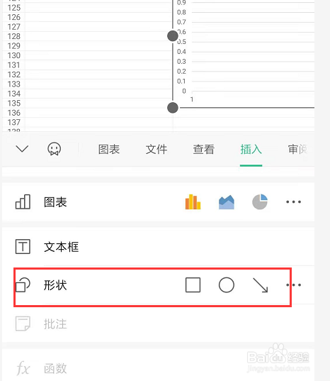 在手機wps表格中怎樣插入形狀