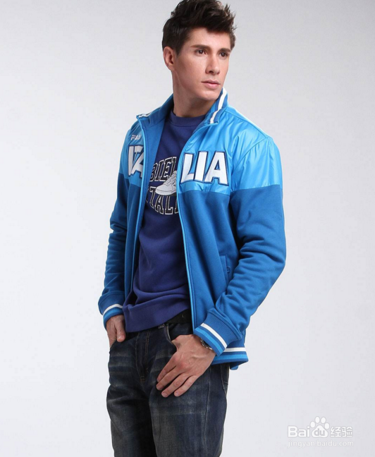 男蓝色外套怎么搭