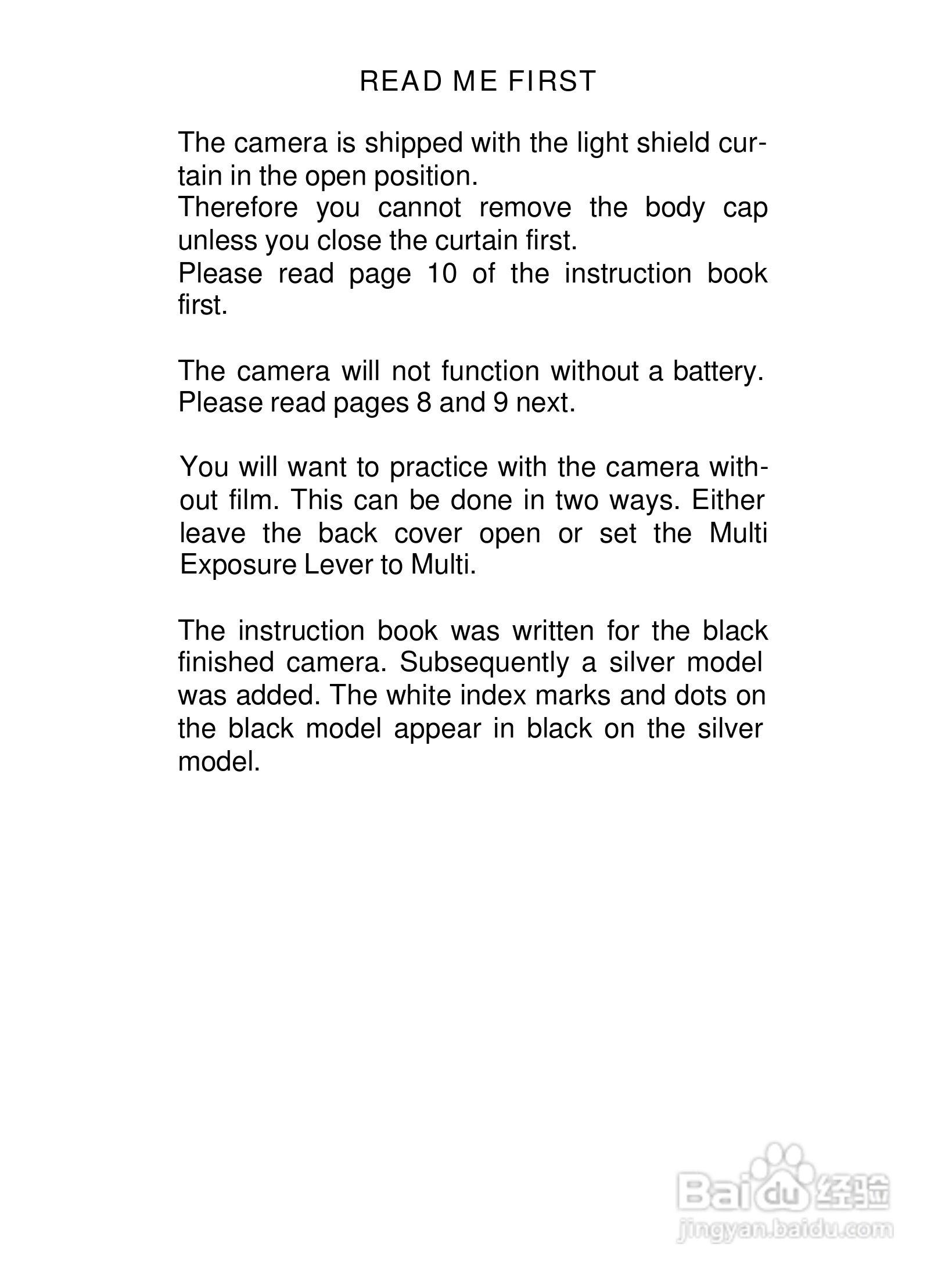 Mamiya 7II数码相机说明书:[1]