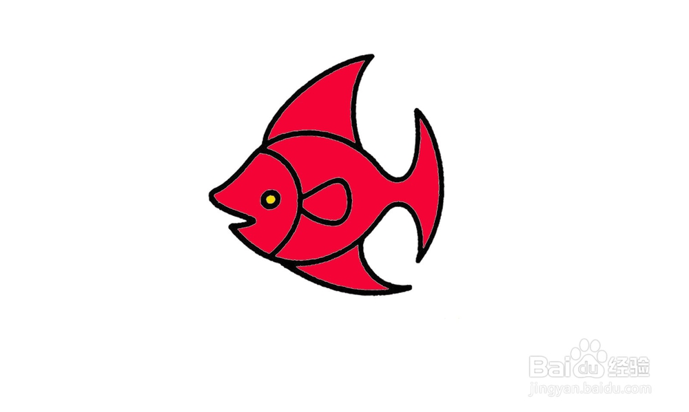 如何画出一条热带鱼
