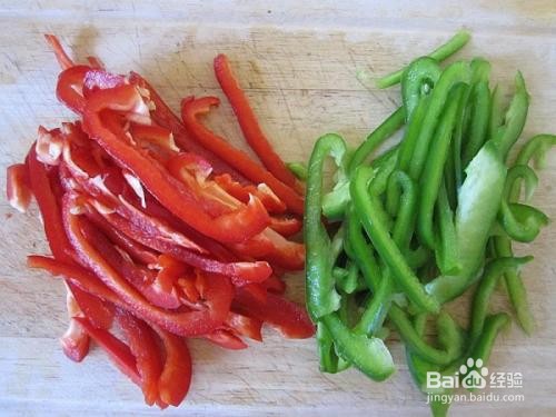 青红椒炒茭白丝