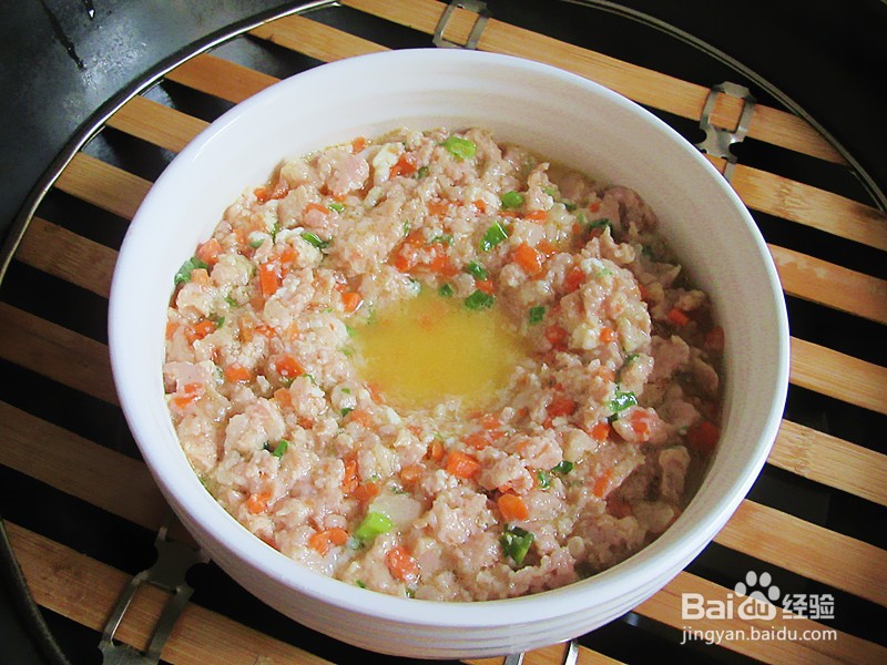 宝宝辅食-肉饼蒸蛋