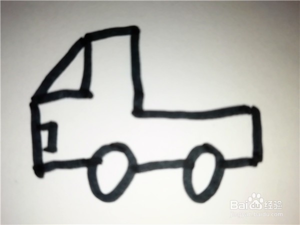 怎么样用简笔画画卡通卡车