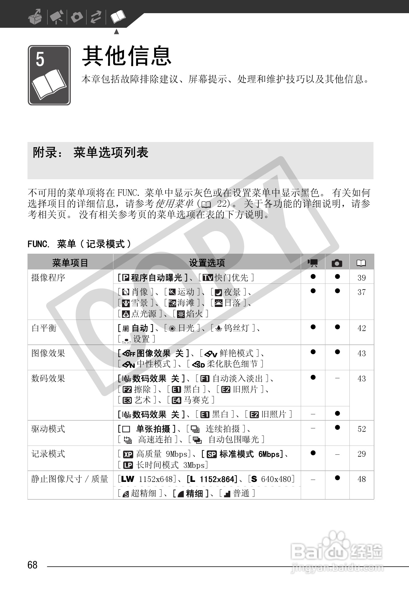 佳能FS100数码摄像机使用说明书:[7]