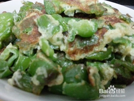 香煎青椒鸡蛋饼