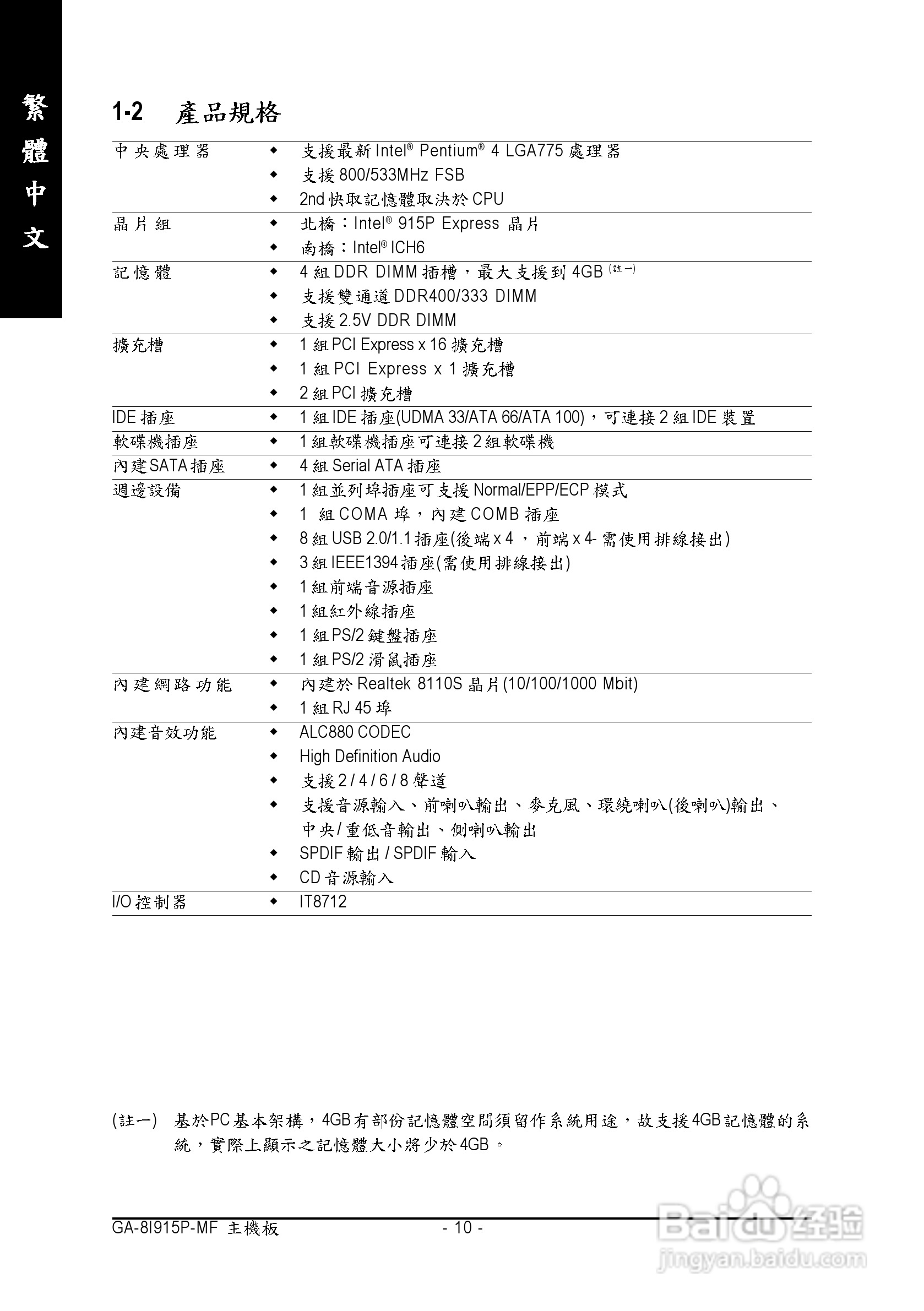 技嘉 GA-8I915P-MF主板说明书:[1]