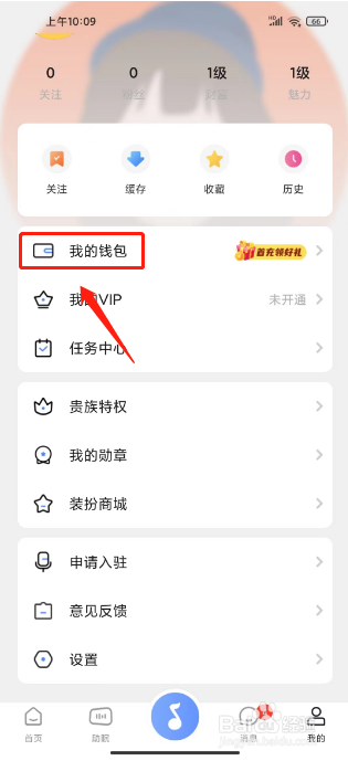 猫耳夜听如何进行充值钱包余额