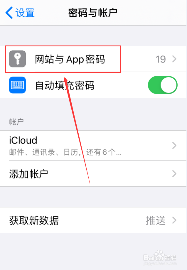 苹果手机怎么查看已存储的网站和app密码